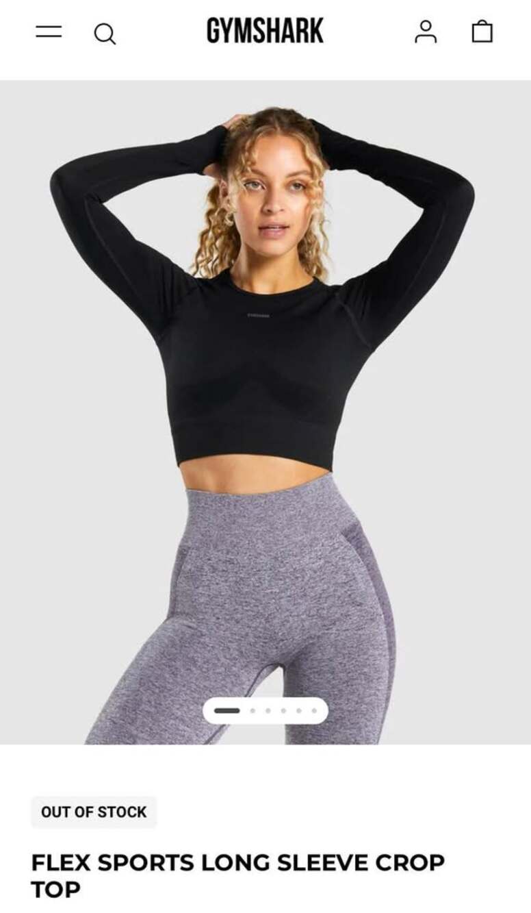 Gymshark cropped long sleeve top